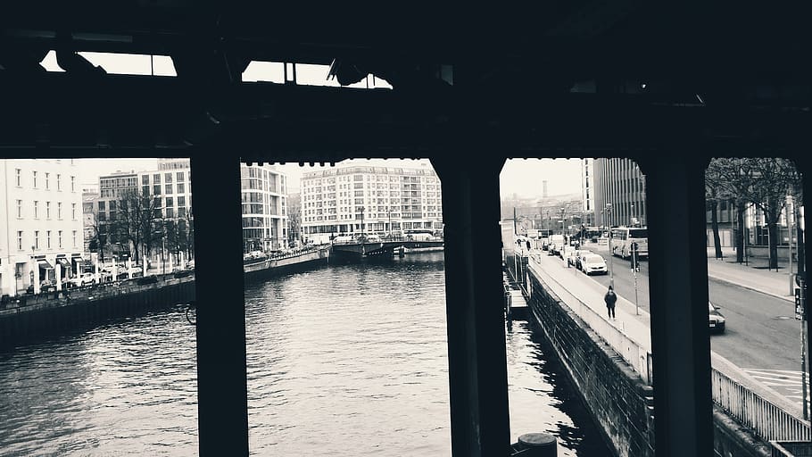 germany, berlin, river, metro, underground, city, built structure HD wallpaper