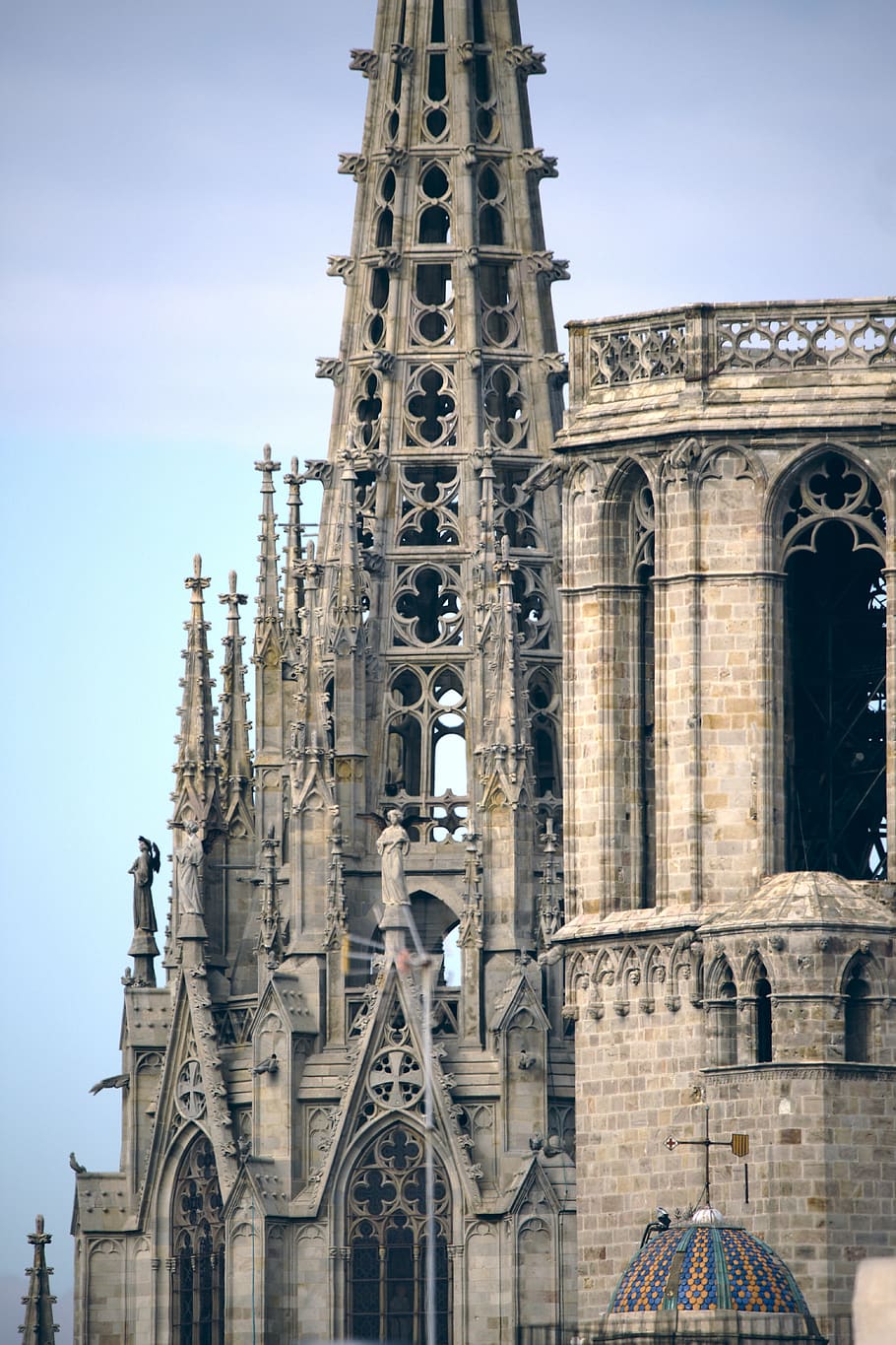 barcelona, cathedral, spain, architecture, catalonia, color HD wallpaper