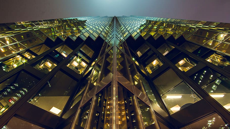 architecture, building, infrastructure, skyscraper, tower, lights HD wallpaper