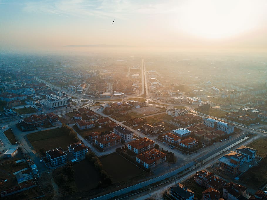 turkey, sakarya, serdivan, dji, djimavic, sun, travel, city HD wallpaper