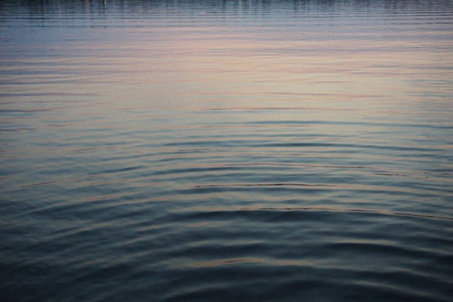 blue and white striped textile, water, outdoors, ripple, green lake HD wallpaper