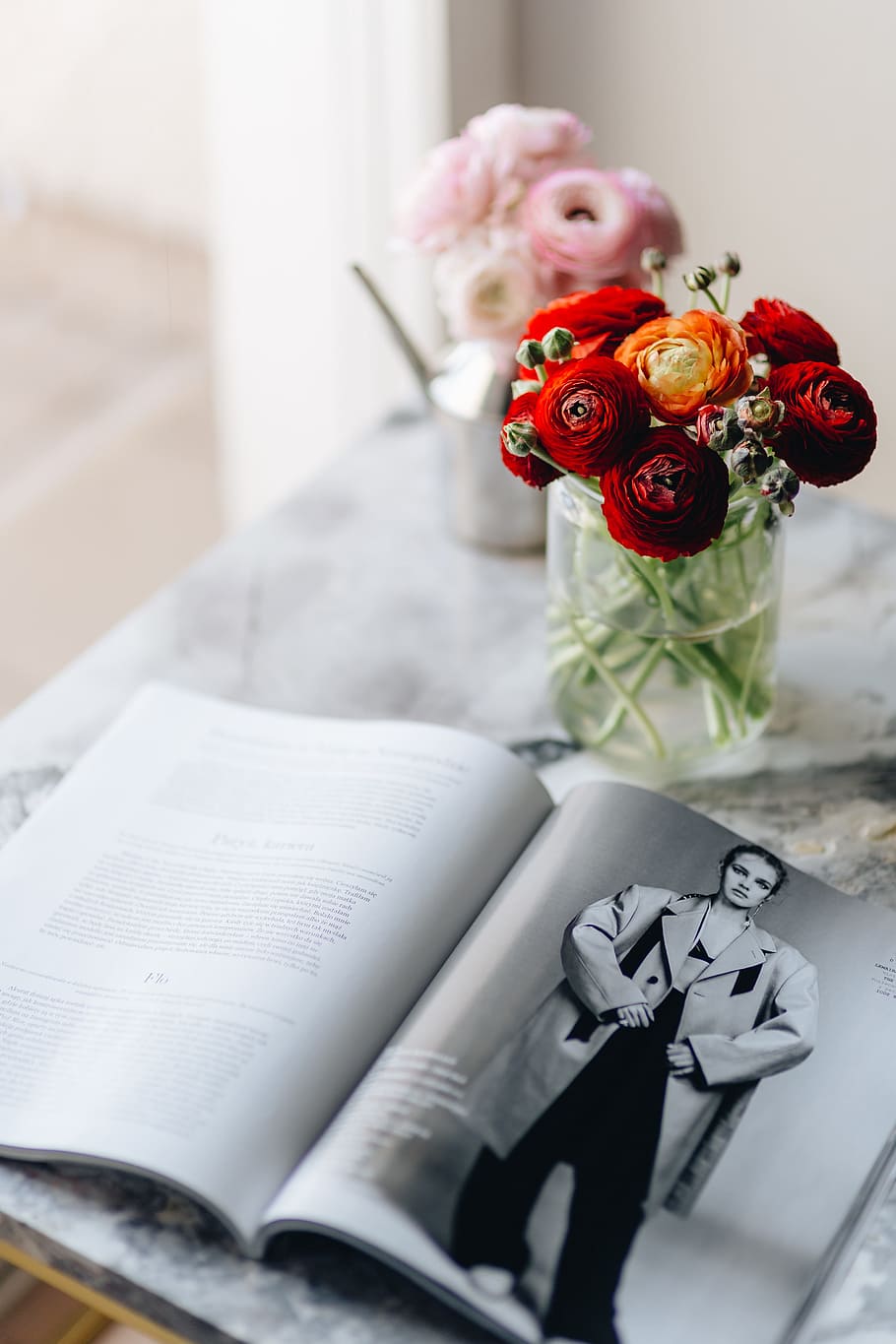 Vogue Poland 2 2018 & Lovely Buttercup Flowers, flora, cute