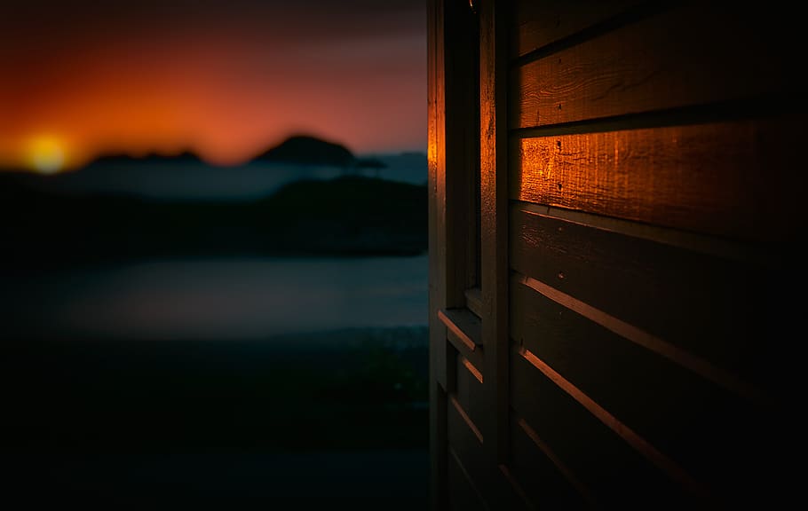 sky, sunset, scenics - nature, mountain, water, beauty in nature HD wallpaper
