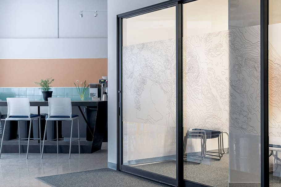 sliding door beside wall, indoors, no people, day, seat, table HD wallpaper