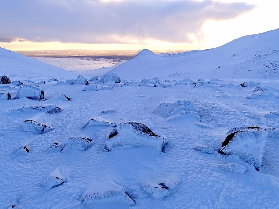 winter, snow, cold, leann, wind, frost, mountains, the foot of the volcano HD wallpaper