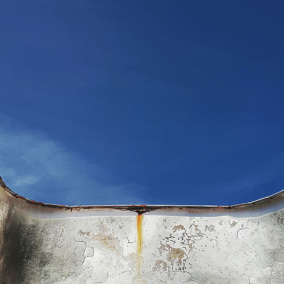 sky, blue, architecture, day, wall - building feature, no people HD wallpaper