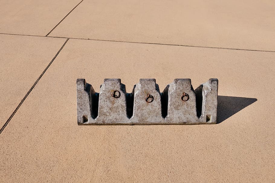 gray metal block, switzerland, zürich, wood, concrete, ground HD wallpaper