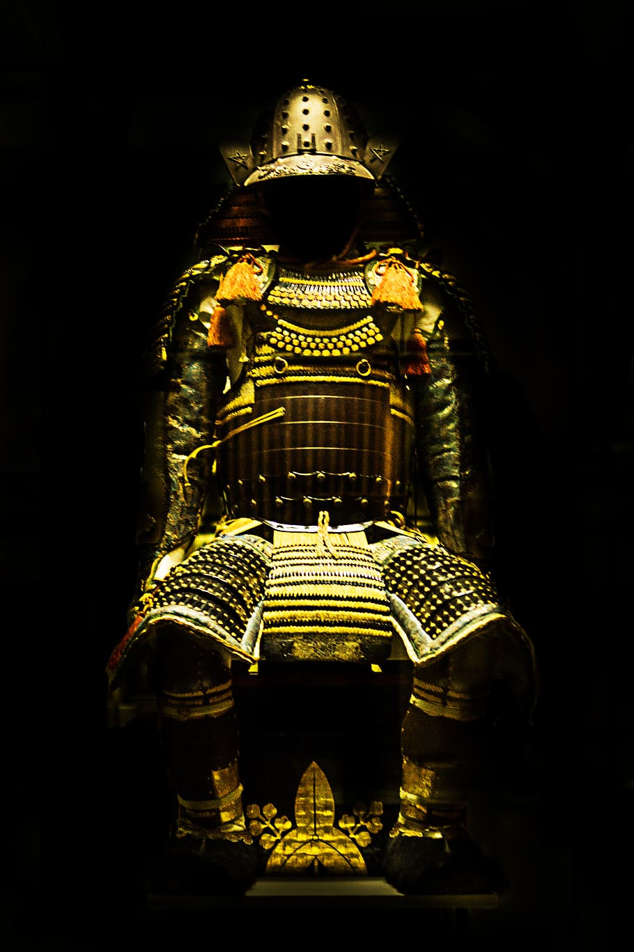 samurai, gold, armour, statue, architecture, no people, built structure HD wallpaper