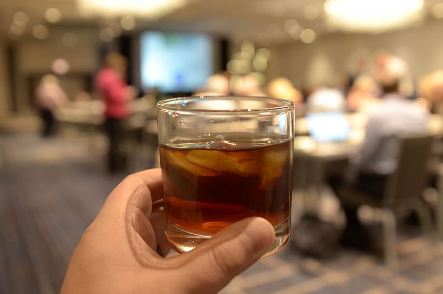 alcohol, whiskey, drink, ice, neat, beverage, glass, event HD wallpaper