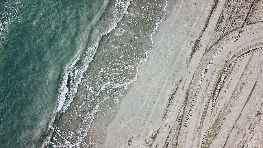 aerial view of seashore, mamaia-sat, romania, bulevardul mamaia nord 91, HD wallpaper