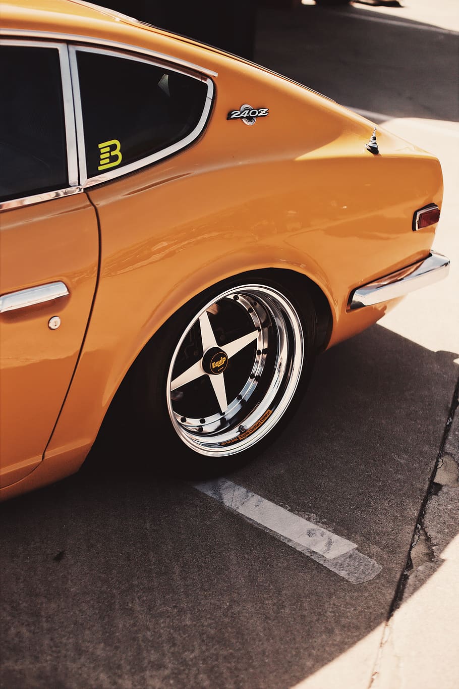 orange car, mode of transportation, motor vehicle, land vehicle HD wallpaper
