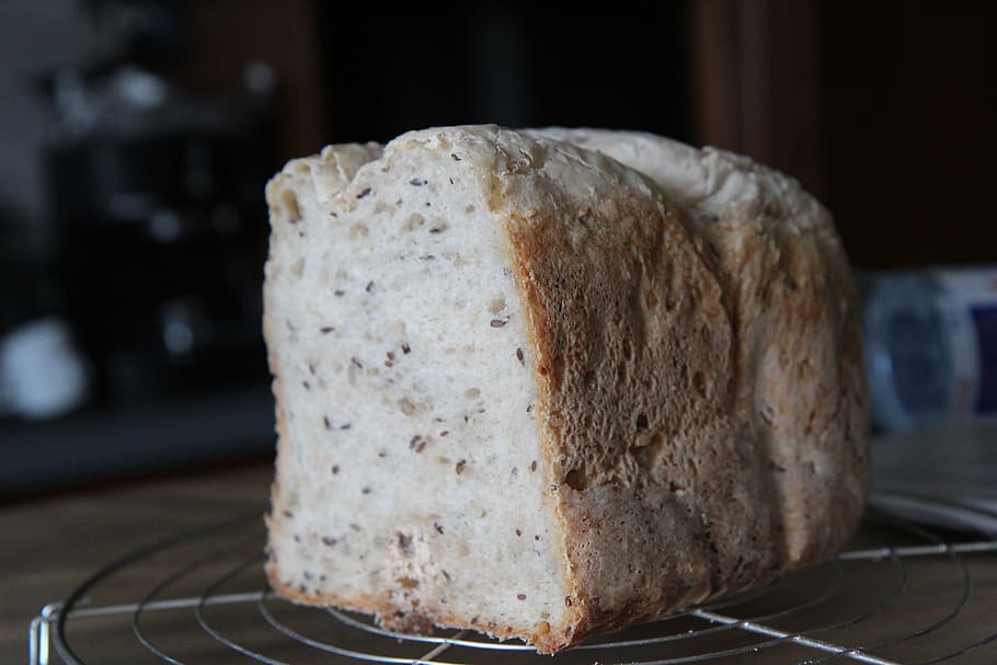 bread, bread seeds, power, grain, kitchen, indoors, food and drink HD wallpaper