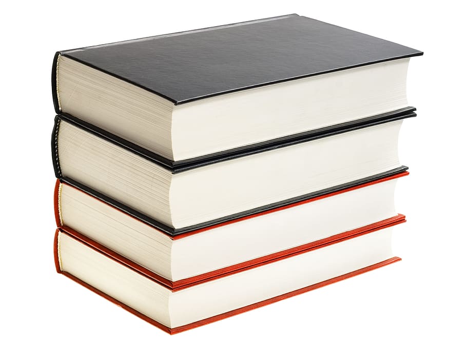 books, white, red, pile, stack, paper, white background, cut out HD wallpaper