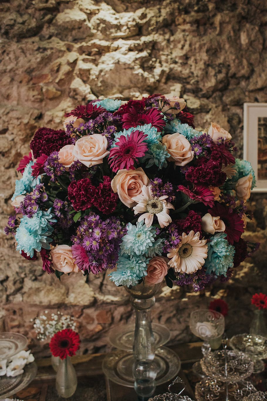 multicolored bouquet flowers, flowering plant, freshness, flower arrangement HD wallpaper