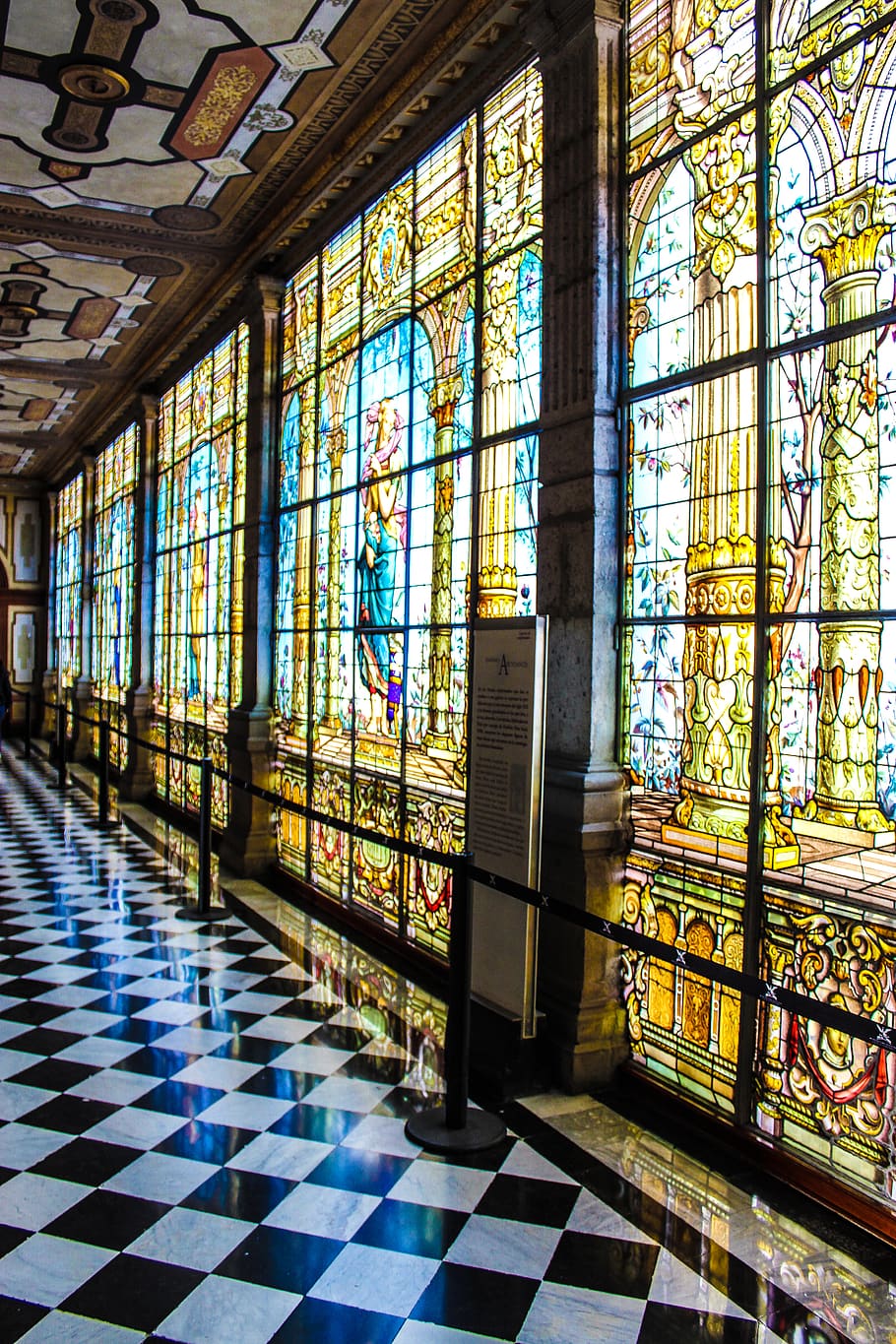 empty hallway, window, indoors, glass - material, architecture HD wallpaper