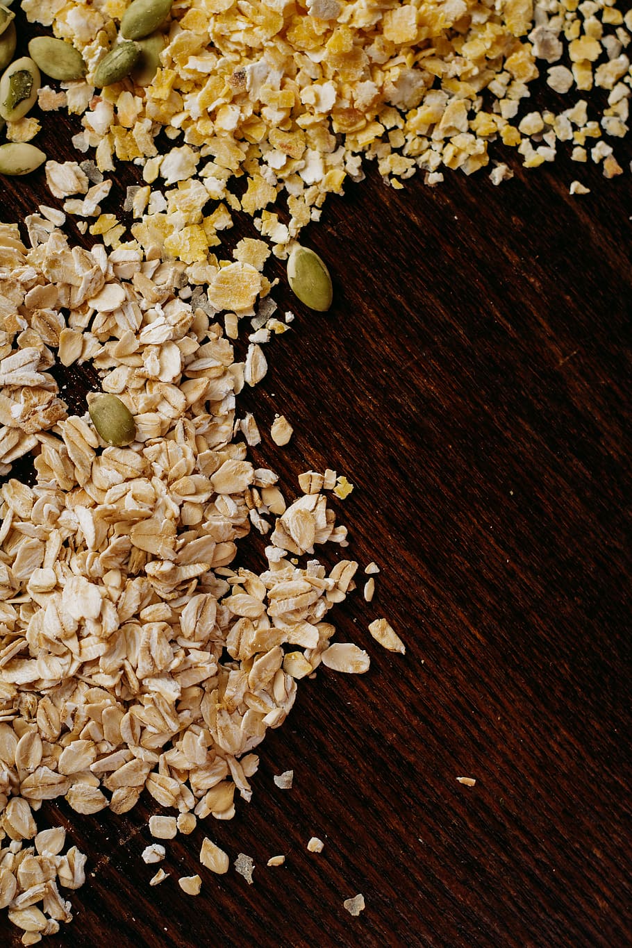 Seeds on Brown Panel, cereals, close-up, delicious, dry, food HD wallpaper