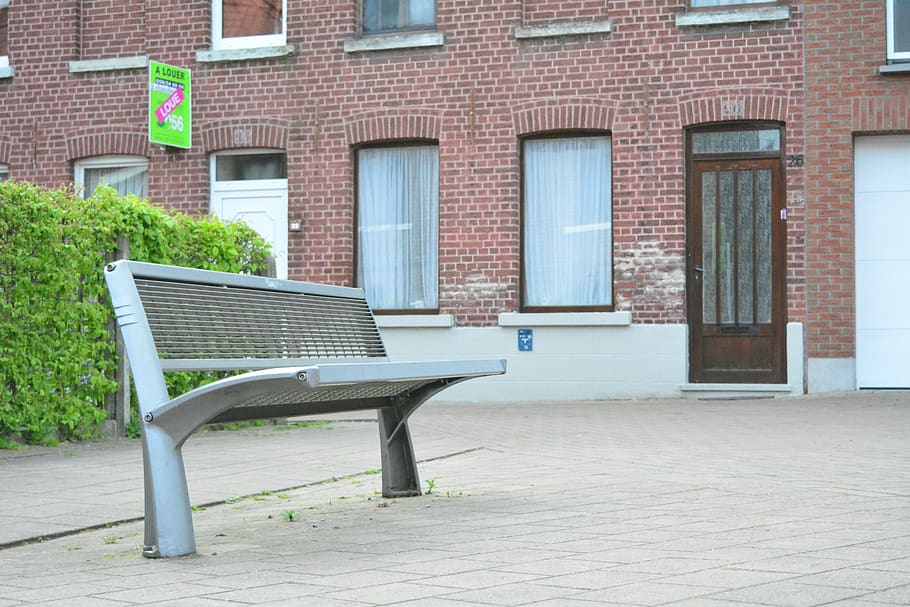 belgium, mouscron, engineering, public place, bench, architecture HD wallpaper