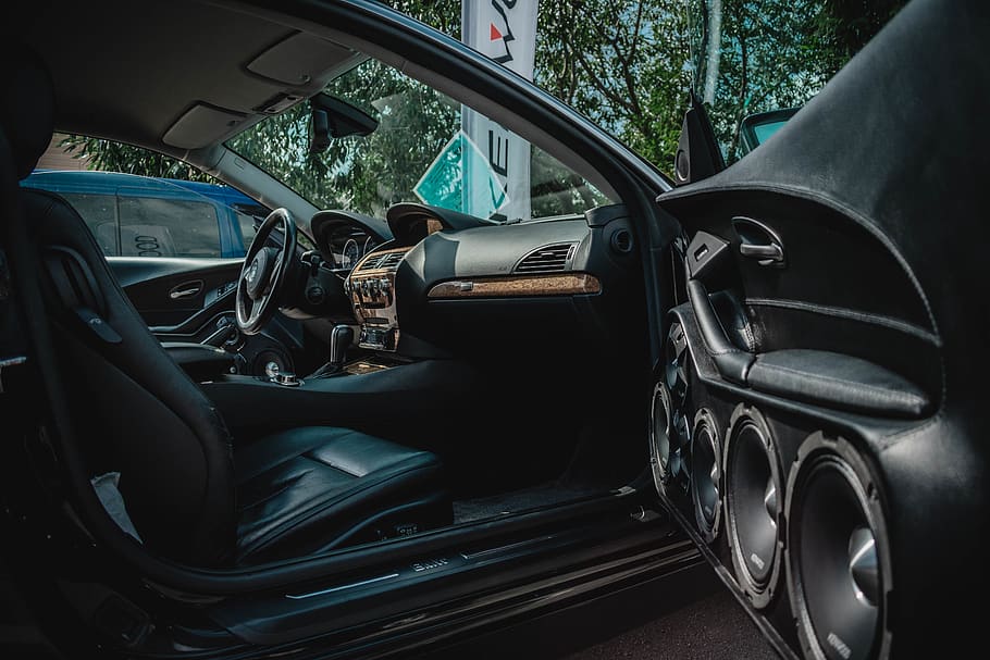 black car interior design, mode of transportation, motor vehicle HD wallpaper