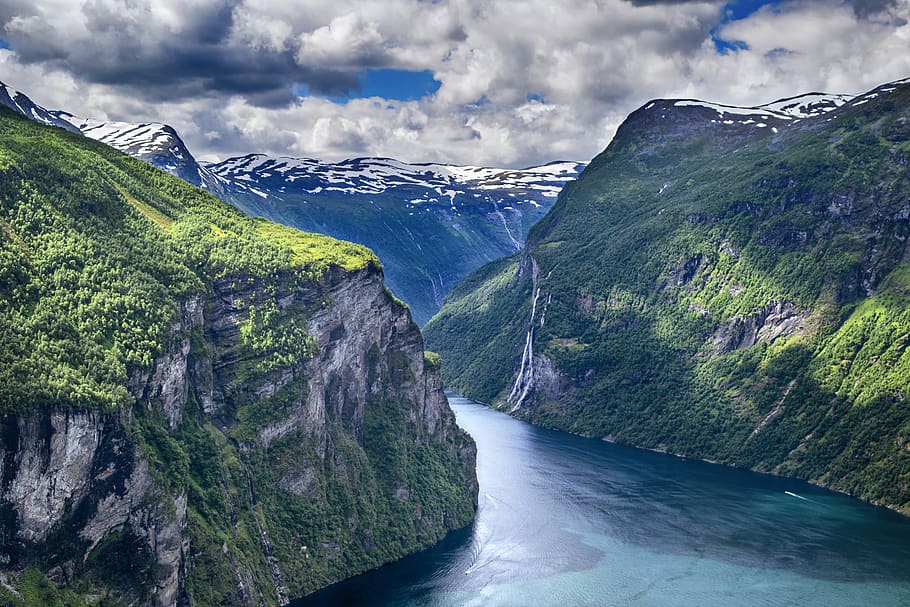 panoramic, fjords, norway, scenics - nature, beauty in nature HD wallpaper