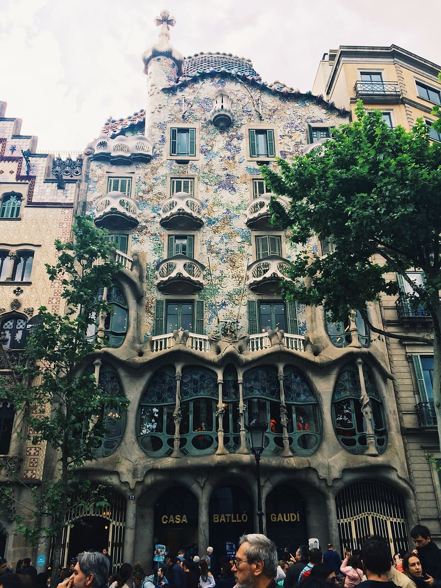 spain, barcelona, dreta de l'eixample, casa battlo, architecture