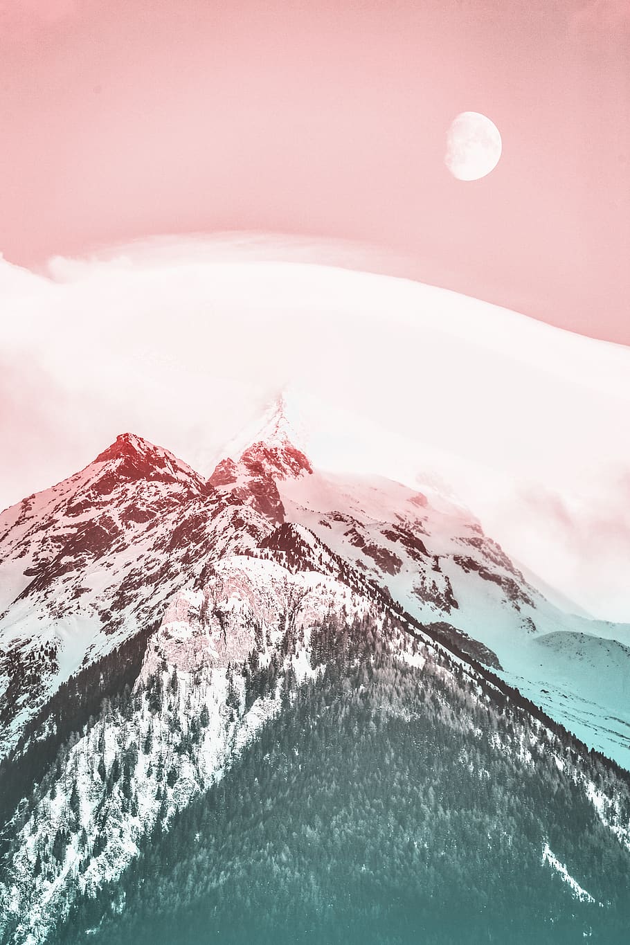 Snow Capped Mountain, cold, dawn, dusk, HD wallpaper, landscape HD wallpaper