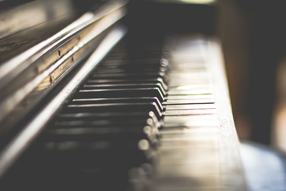 piano keyboard, music, musical instrument, selective focus, musical equipment HD wallpaper