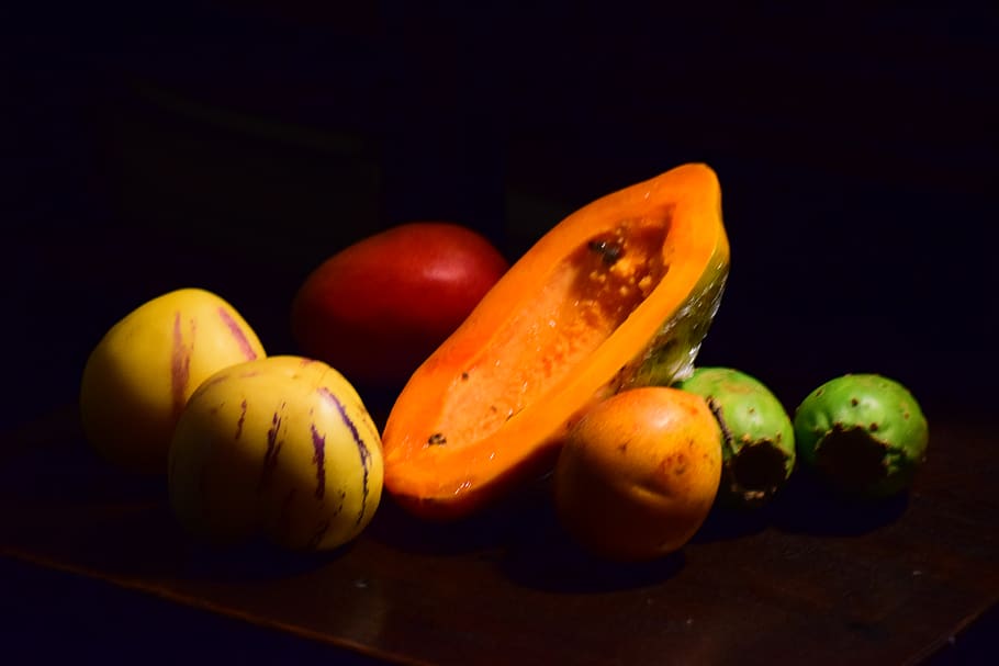 peru, lima region, south america, papaya, pepino, fruit, mango, HD wallpaper