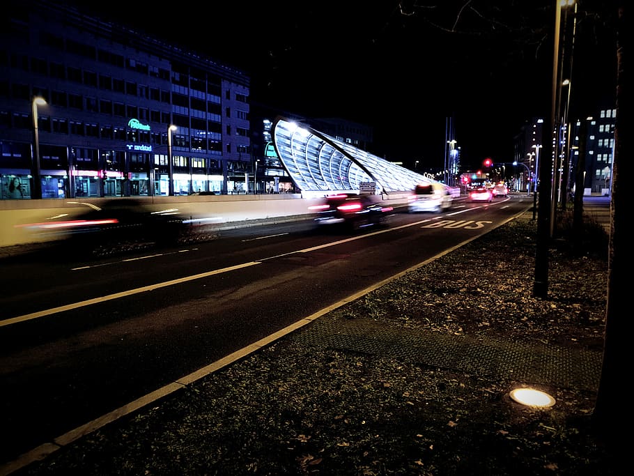 chemnitz, inner city, architecture, night, illuminated, built structure HD wallpaper