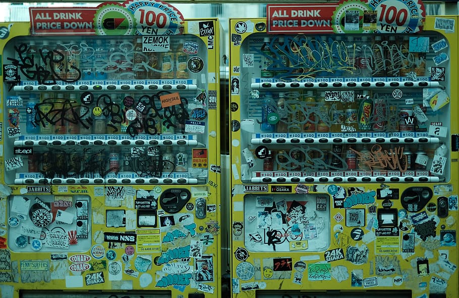 machine, vending machine, drinks, beverage, electronics, city HD wallpaper