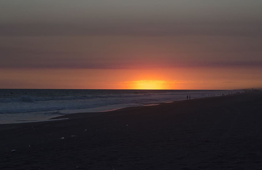 sunset, beach, creation, nature, god, sky, clouds, colors, love HD wallpaper