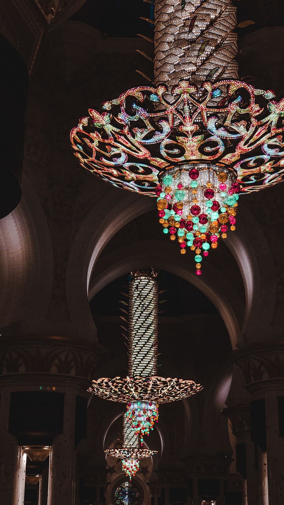 lighting, chandelier, lamp, building, architecture, sphere HD wallpaper