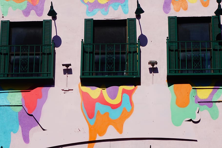 built structure, building exterior, architecture, multi colored HD wallpaper