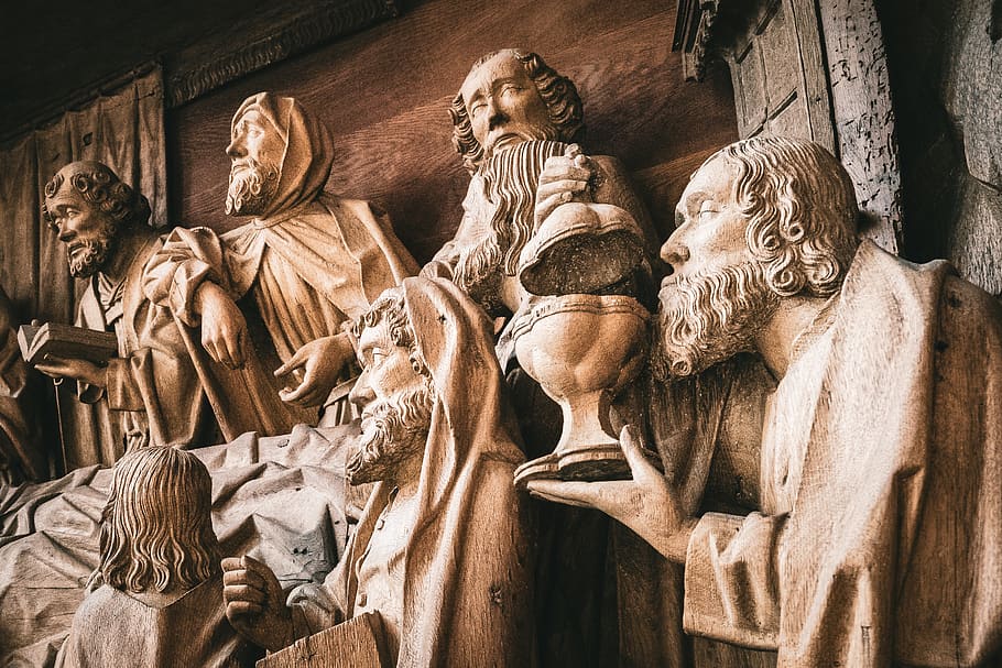 the last supper sculpture, person, human, art, building, architecture, HD wallpaper