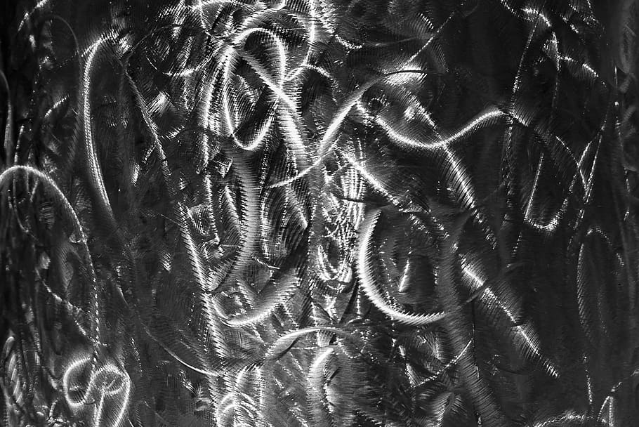 metal, swirls, iron, texture, mesmerizing, reflection, waves HD wallpaper