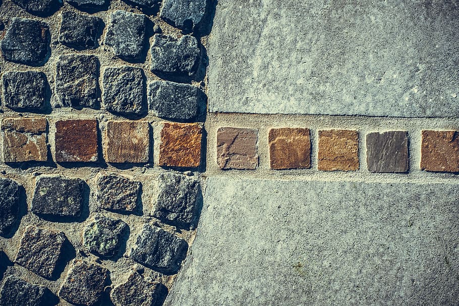 leuven, belgium, stone, grey, brown, beton, street, shadow, HD wallpaper