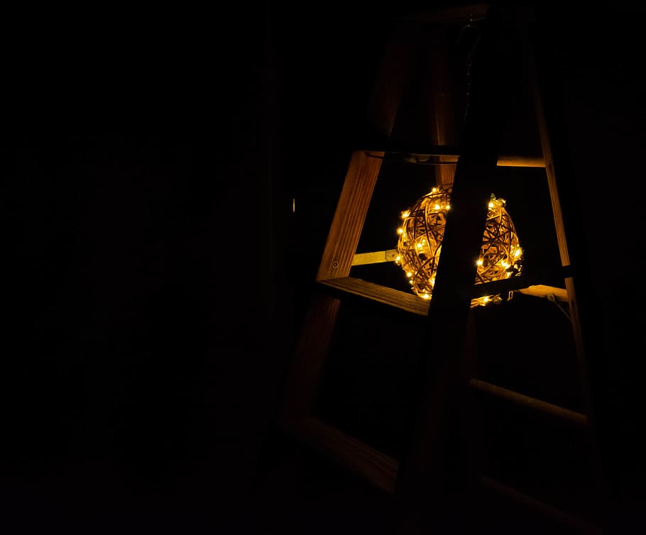 lantern, lamp, basket, wicker, light, christmas lights, pure HD wallpaper