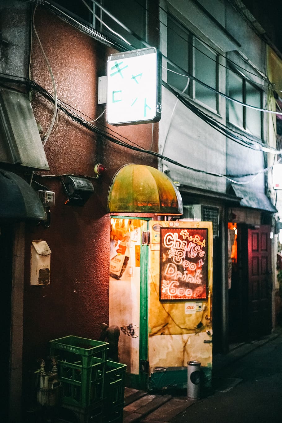 japan, shinjuku, dive bar, small bar, night, nightlife, tokyo, HD wallpaper