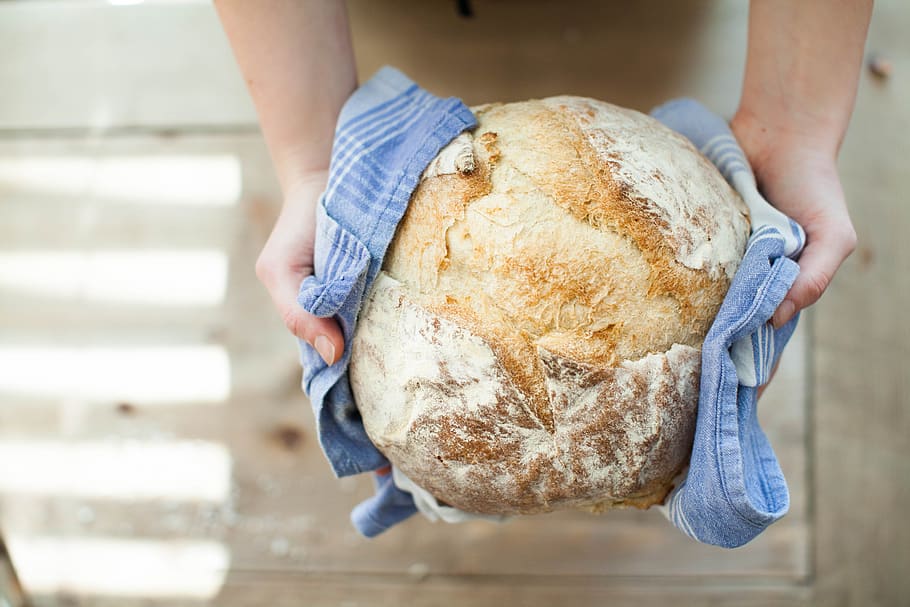 Person Holding Baked Pastry Covered With Towel, bread, food, fresh HD wallpaper