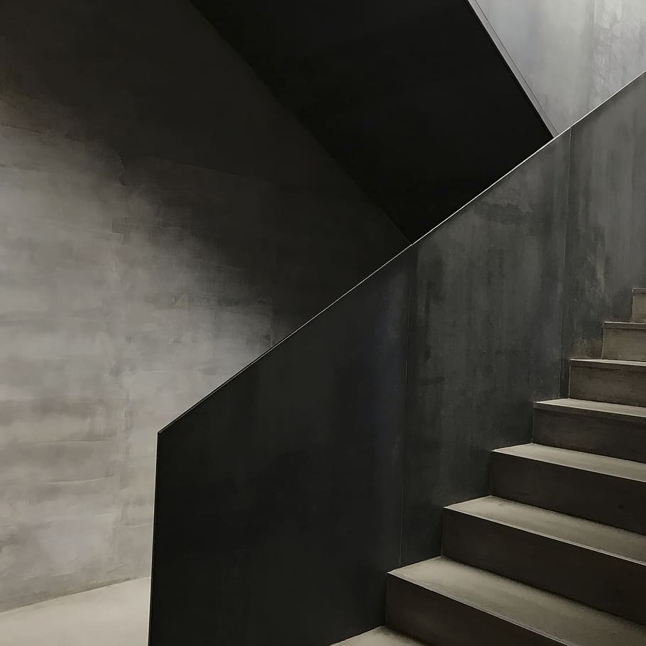 architecture, building, dark, depression, design, exit, floor HD wallpaper