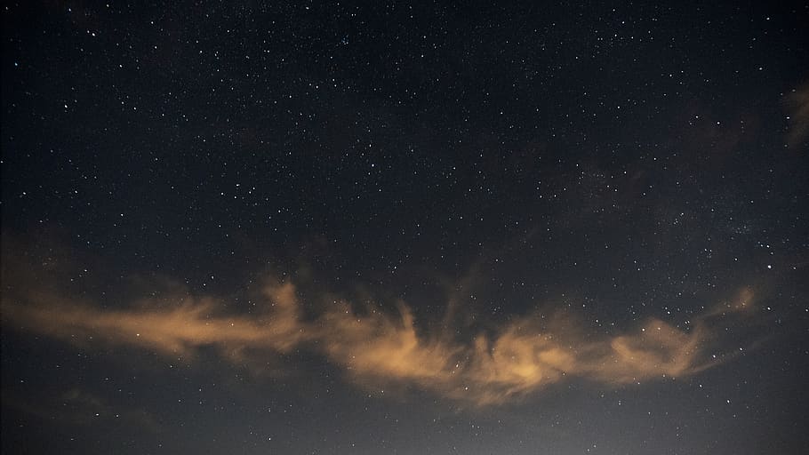 white clouds, galaxy, night, outdoors, space, astronomy, universe HD wallpaper