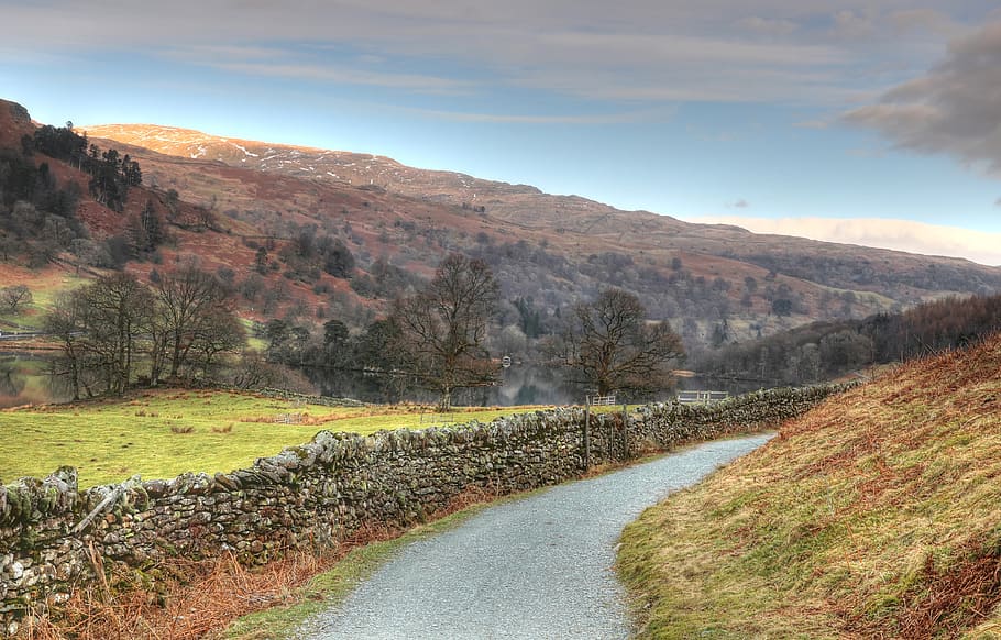 landscape, road, nature, clouds, sky, scenic, outdoors, travel HD wallpaper