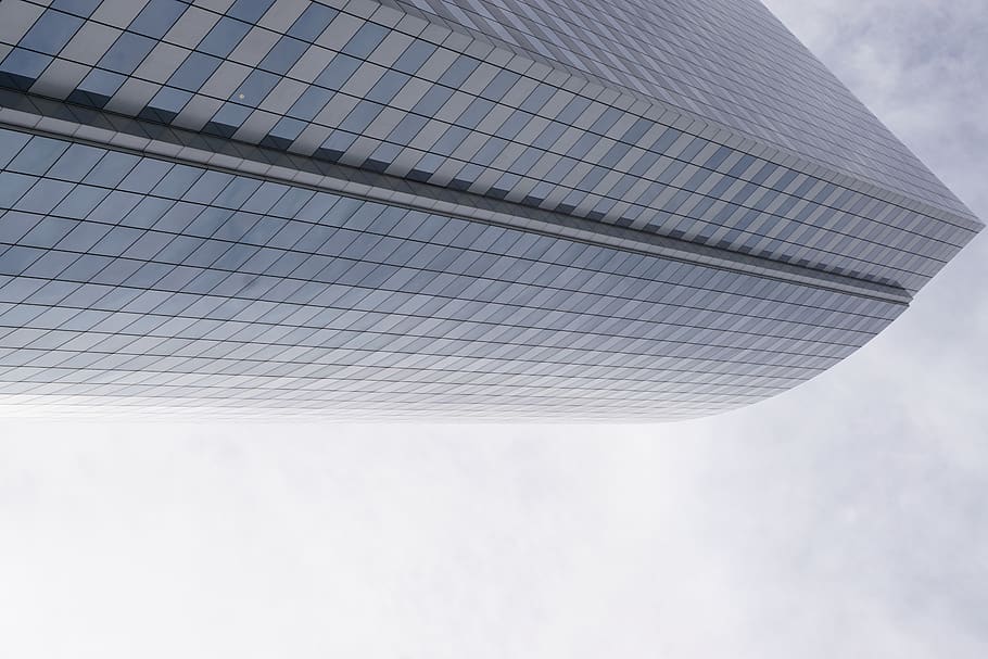 gray high-rise building, architecture, low angle view, building exterior HD wallpaper