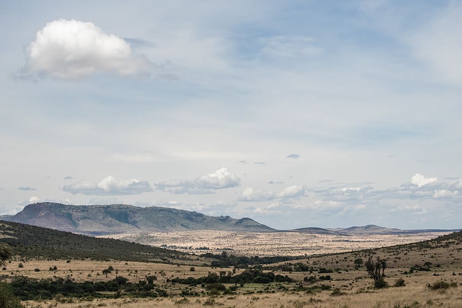 brown hill, landscape, cloud - sky, scenics - nature, mountain HD wallpaper