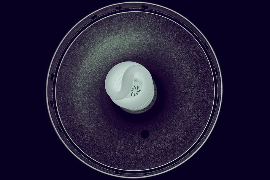 photo lamp, shining, screen, darkness, black background, circle HD wallpaper