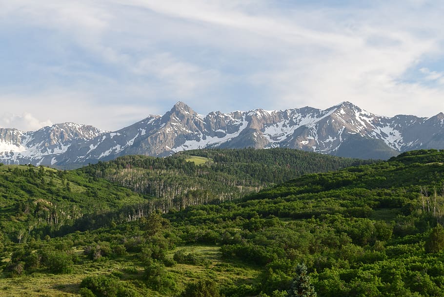Photo of Mountain and Forest Scenery, green, landscape, mountain range HD wallpaper