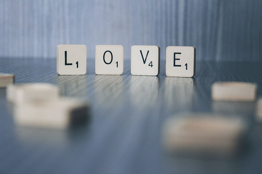 Hd Wallpaper Four L O V E Scrabble Tiles Game Text Domino Word Photography Wallpaper Flare