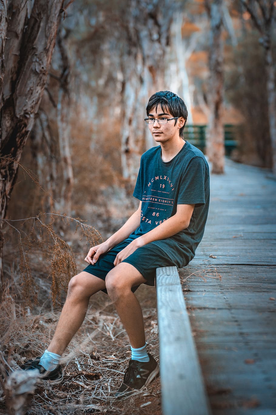 man sitting on the bridge, human, person, apparel, clothing, sleeve HD wallpaper