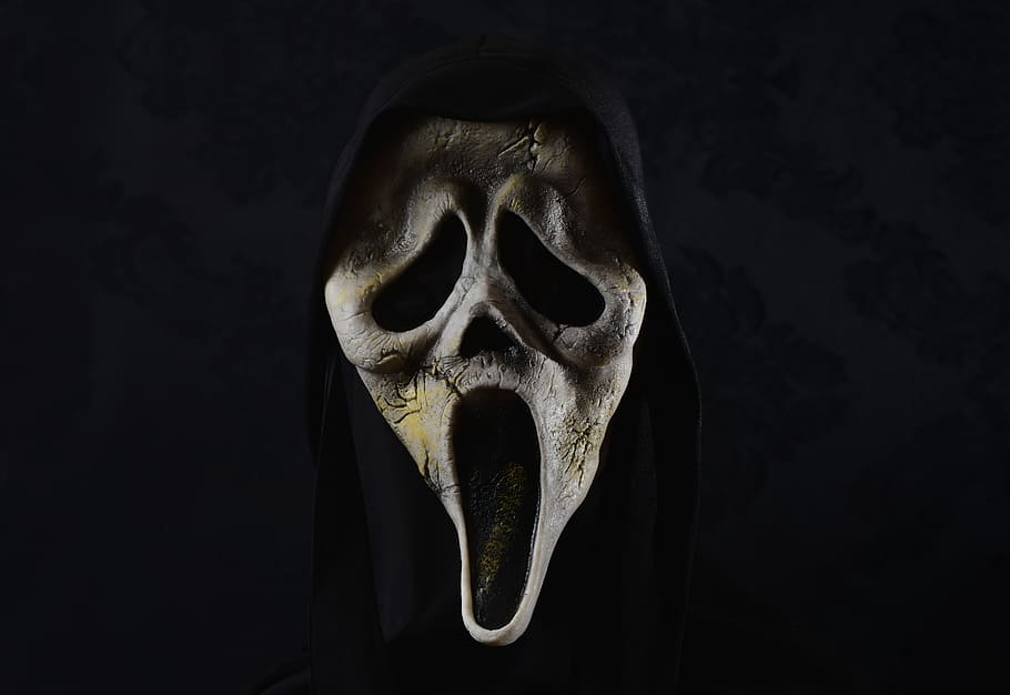 mask, horror, scream, creepy, monster, evil, weird, halloween, HD wallpaper