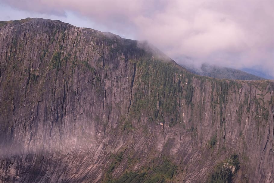 cliff covered with clouds, nature, outdoors, mountain, plateau HD wallpaper