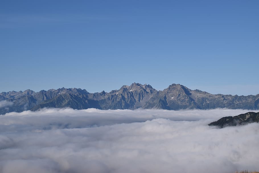 summits, madeleine, clouds, mountain, scenics - nature, beauty in nature HD wallpaper